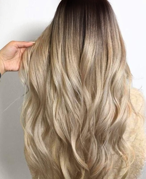 2-Tone Ombre Remy Haar Mit Clips Extensions M11