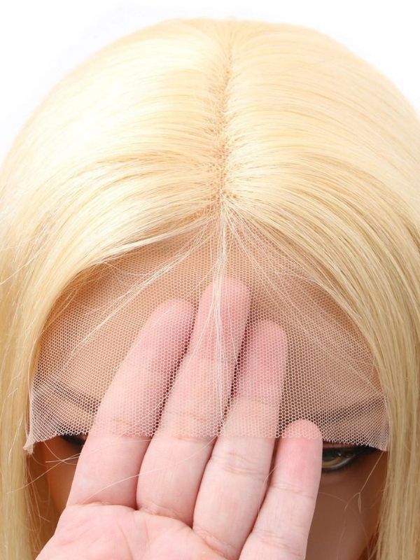 LACE FRONT T Part Dyeable Blonde Human Hair Wig TPW613A