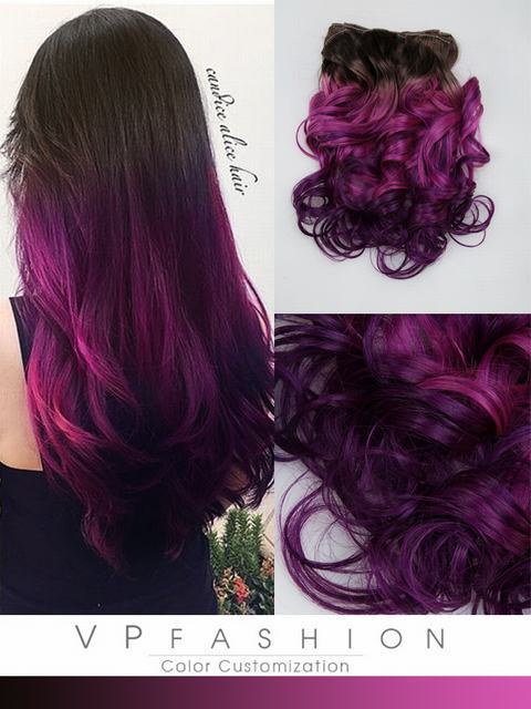 ombre_lila_echthaar_extensions p C050