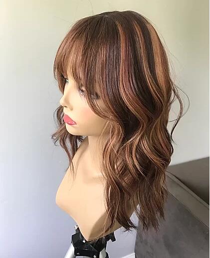 130% Density Dark Brown with Amber Highlights W10